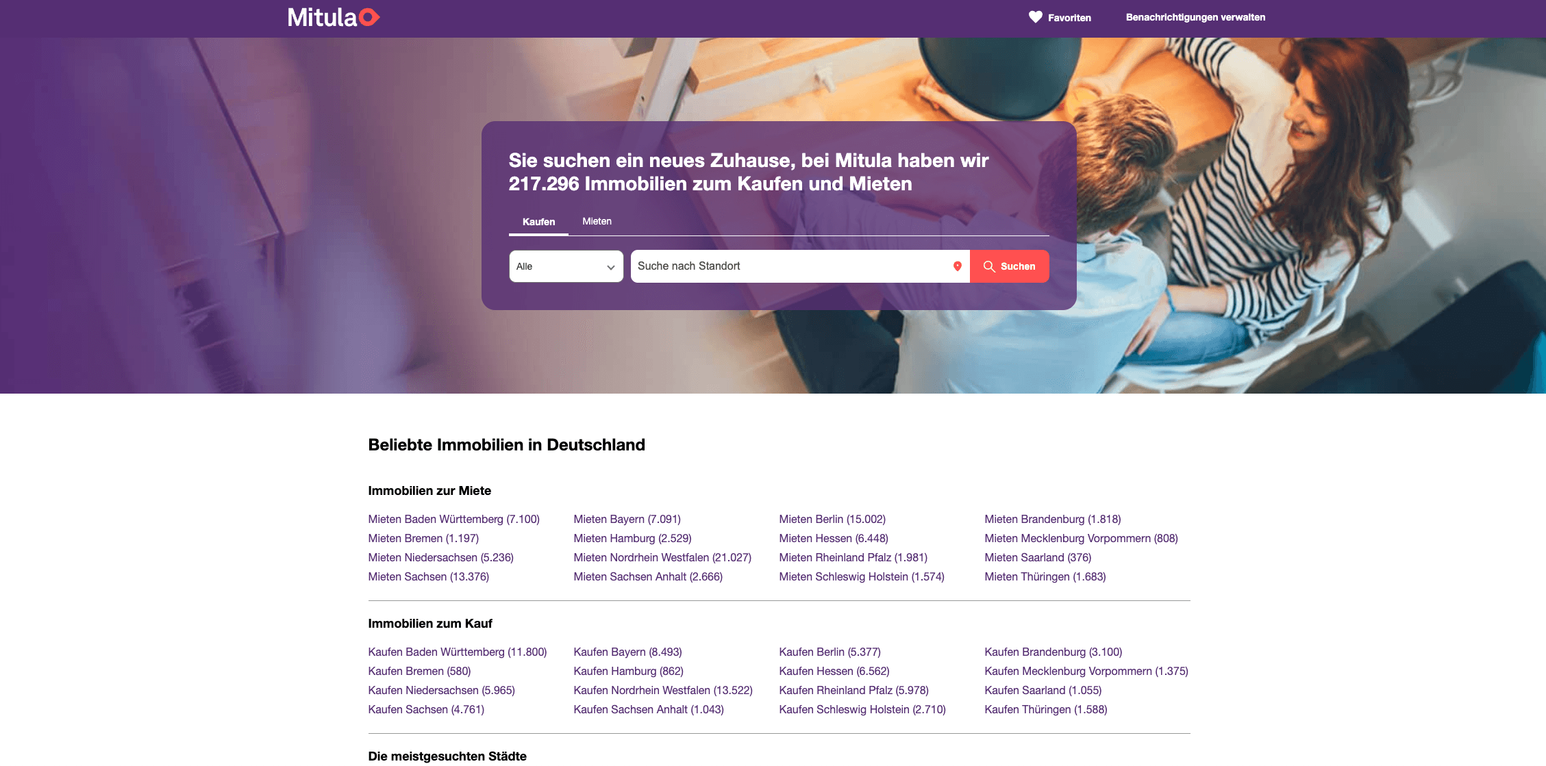 immobilien.mitula.de Screenshot