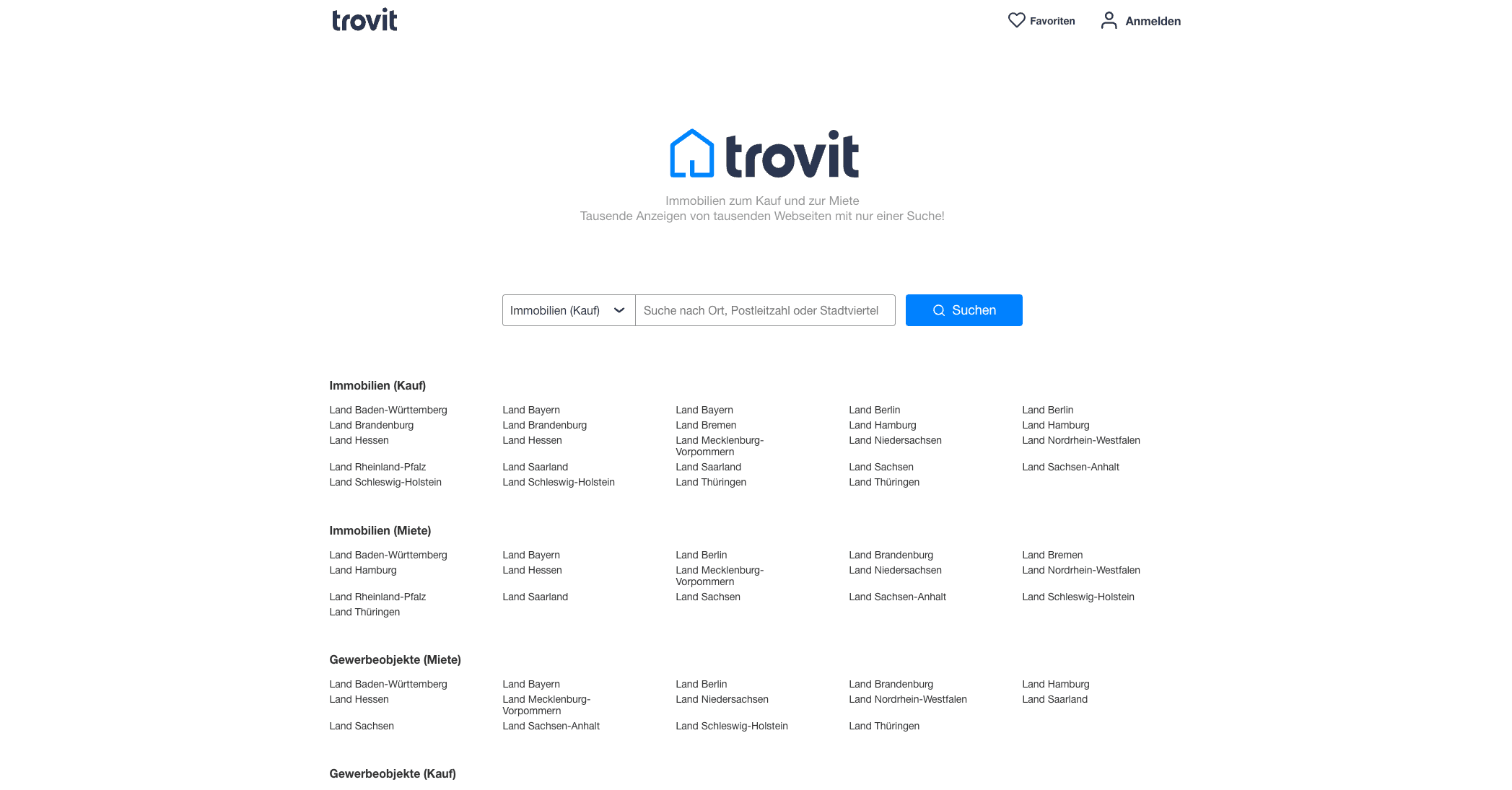 trovit Immobilien Screenshot