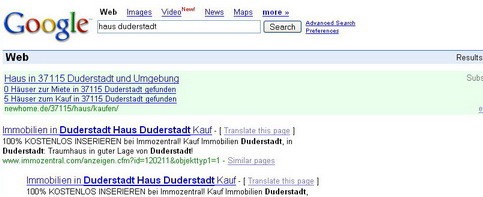 Immobilien bei Google Co-op