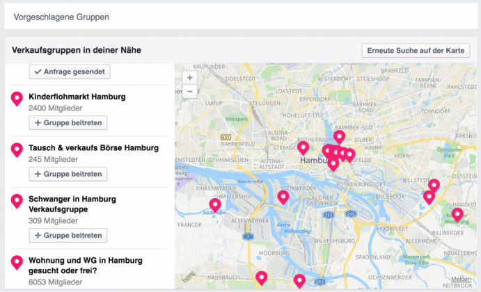 Facebook Verkaufsgruppen