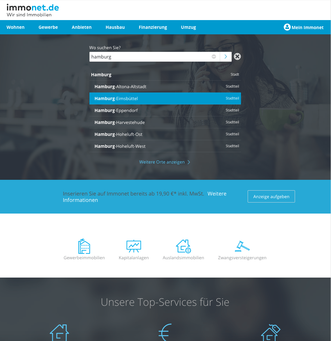 Immonet Mit Neuer Startseite Immobilienportale Com